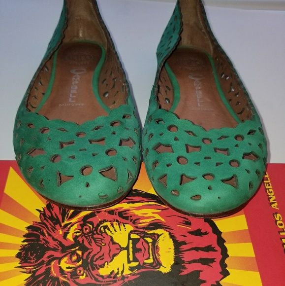 Jeffrey Campbell Green Flower Flats - Picture 2 of 7